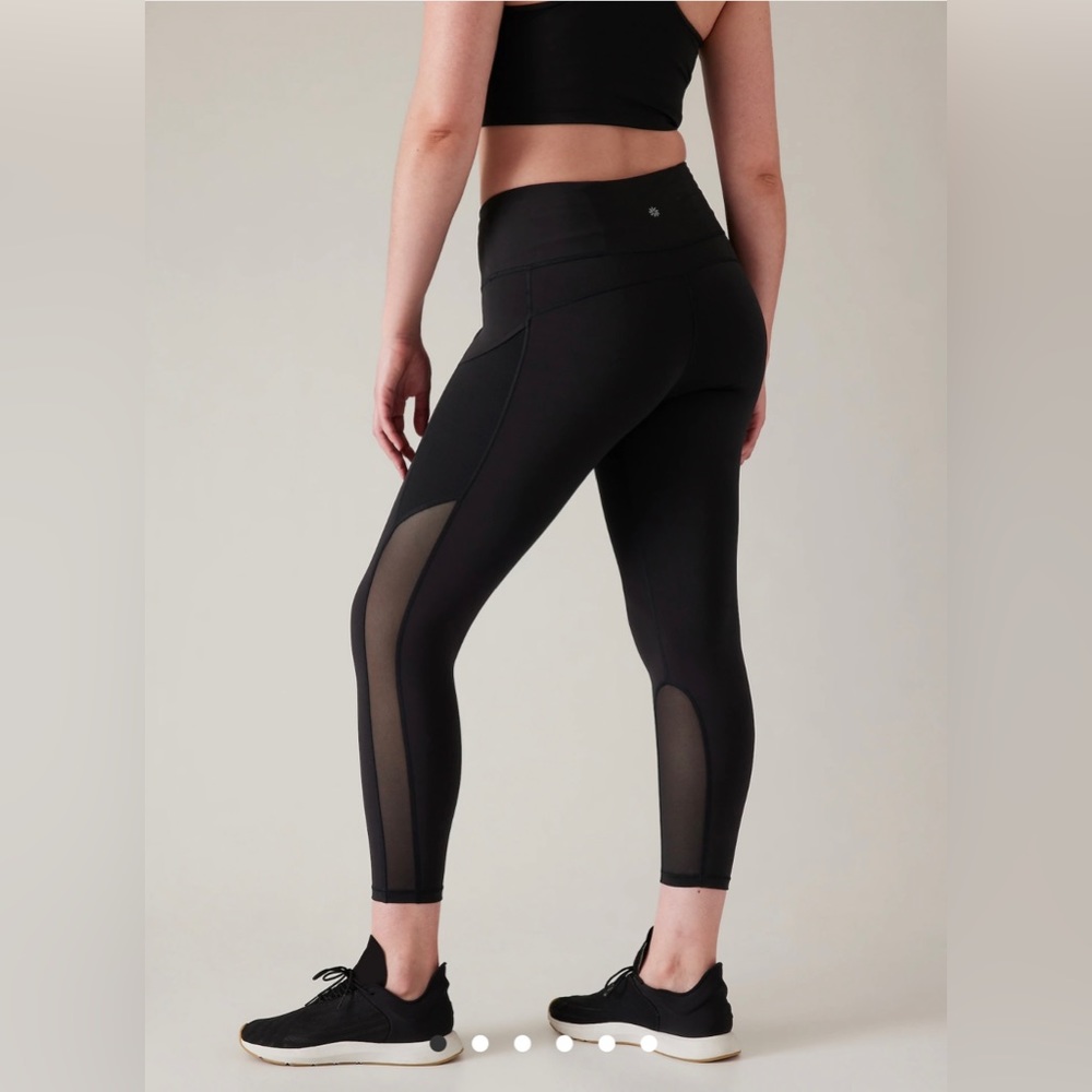 Athleta New With Tags Ultimate Stash Mesh 7/8 Tight Black S